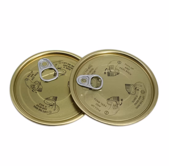 Bedruckter Dosendeckel mit Zugring, leicht zu öffnendes Ende für die Dosenherstellung